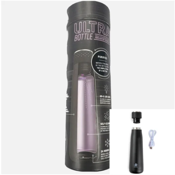 🎁 Tal Ultra Water Bottle 18oz. Self Cleaning Water Purification Technology - Picture 2 of 11